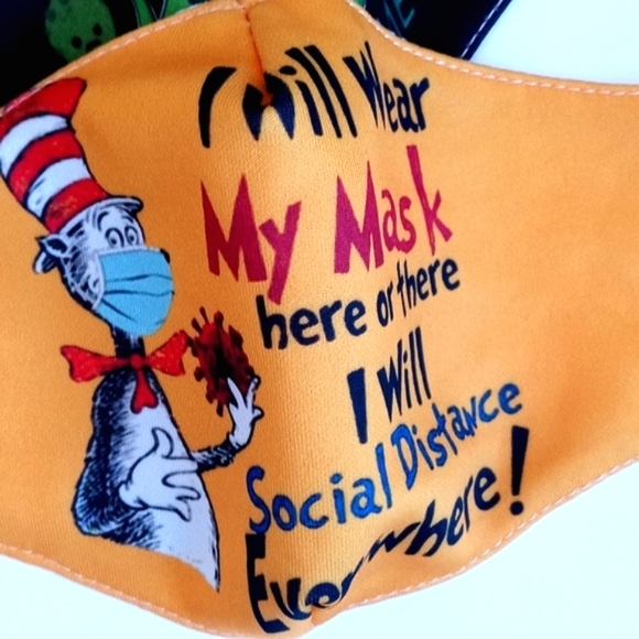 Dr. Suess Masks Set of 3 w/ Filters (Great for Those with Little Ones in NICU) - Picture 3 of 16